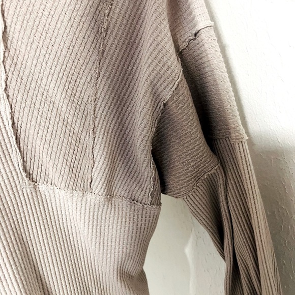 Free People We The Free Castillo Henley Medium Long Sleeve Women Patch Work EUC - Picture 4 of 12